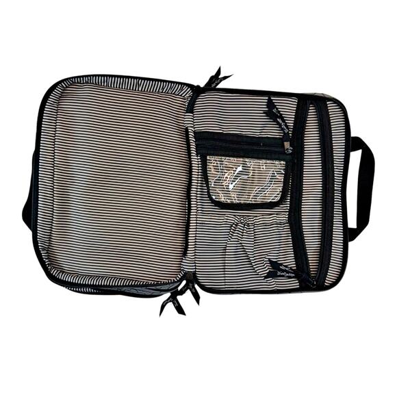 Thirty-One Makeup Toiletry Travel Bag Gray Poppy Hostess Exclusive NICE! - Picture 3 of 6